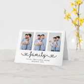 LGBT-familie fotosjabloon gepersonaliseerde Feestd Kaart (Gele Bloem)