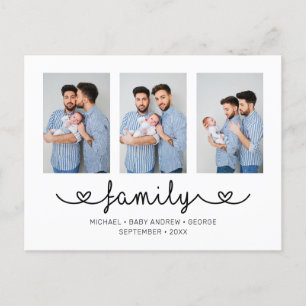 LGBT-familiefototemplate met gepersonaliseerde tek Feestdagenkaart