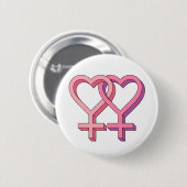 LGBT Femme 2 Femme-toets Ronde Button 5,7 Cm (Voorkant /achterkant)