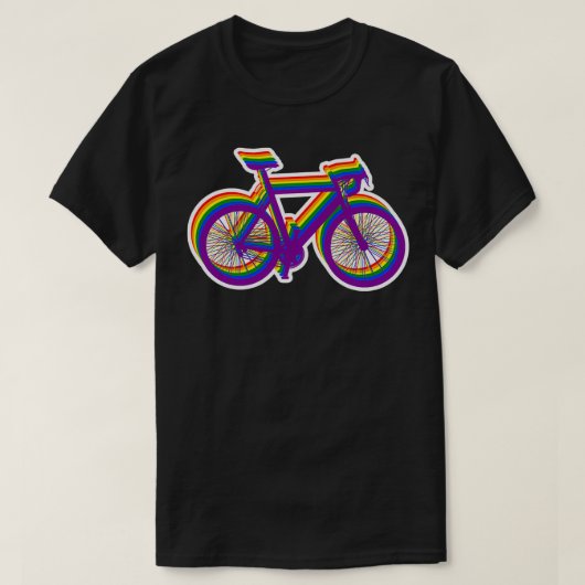 LGBT fietsen met homoseksuele fiets T-shirt (Design voorkant)