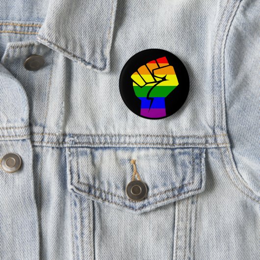 LGBT Fist Ronde Button 5,7 Cm (In situ)