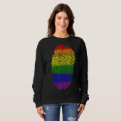Lgbt Flag Fingerprint Proud Lgbt Pride Trui (Voorkant volledig)