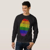Lgbt Flag Fingerprint Proud Lgbt Pride Trui (Voorkant volledig)