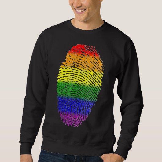 Lgbt Flag Fingerprint Proud Lgbt Pride Trui (Voorkant)