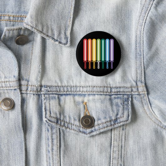 LGBT Flag Gay Pride Ronde Button 5,7 Cm (In situ)
