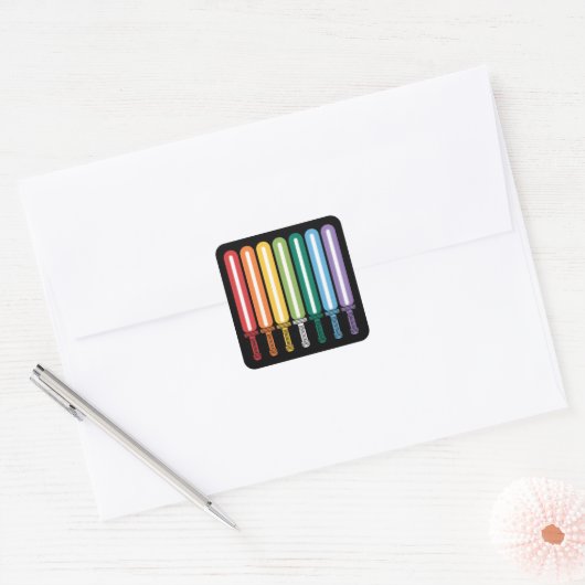 LGBT Flag Gay Pride Vierkante Sticker (Envelop)