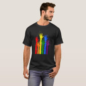 Lgbt Flag Lgbt Pride Hand Equality Ci T-shirt (Voorkant volledig)