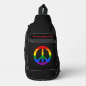 LGBT flag peace sign  Sling Bag (Voorkant)