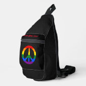 LGBT flag peace sign  Sling Bag (Rechterhoek)