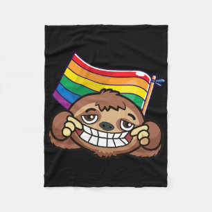 LGBT Flag T Shirt Sloth Gay Lesbian Resist Mannen Fleece Deken