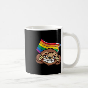 LGBT Flag T Shirt Sloth Gay Lesbian Resist Mannen Koffiemok