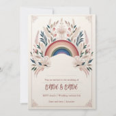 LGBT Floral bruiloft uitnodiging (Voorkant)