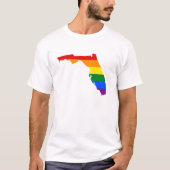 LGBT Florida, US State flag map T-Shirt (Voorkant)