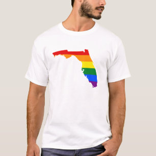 LGBT Florida, US State flag map T-Shirt