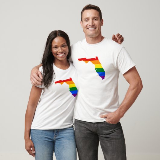 LGBT Florida, US State flag map T-Shirt (Unisex)