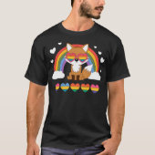 LGBT Fox Gay Pride Rainbow T-shirt (Voorkant)