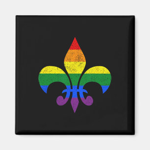 Lgbt Franse Fleur De Lis Gay Pride Maand Regenboog Magneet