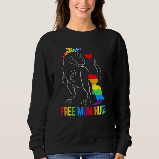 Lgbt Free Ma Hugs Dinosaur Rex Mamasaurus Ally Ra Trui (Voorkant)