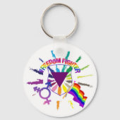 LGBT Freedom Fighter Sleutelhanger (Voorkant)