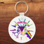 LGBT Freedom Fighter Sleutelhanger (Voorkant)