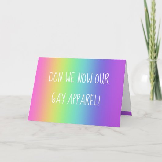 LGBT Fun Rainbow Holiday Party Uitnodiging (Voorkant)