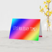 LGBT Funny Rainbow Colors Holiday Kaart (Gele Bloem)