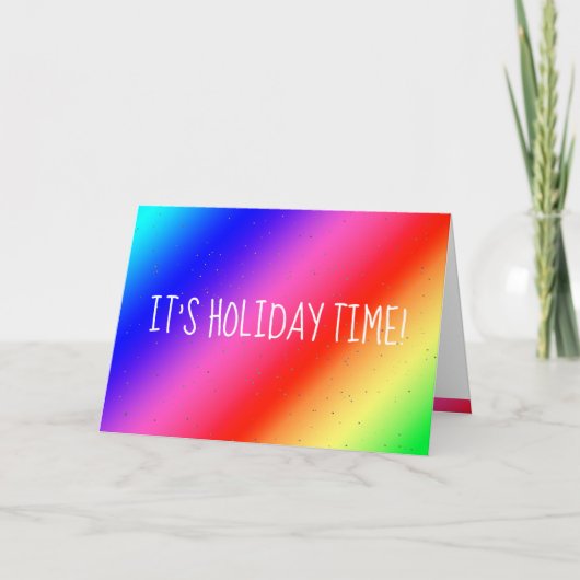 LGBT Funny Rainbow Colors Holiday Kaart (Voorkant)