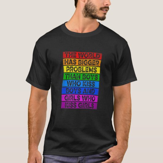 LGBT Funny the World heeft grotere problemen jonge T-shirt (Voorkant)