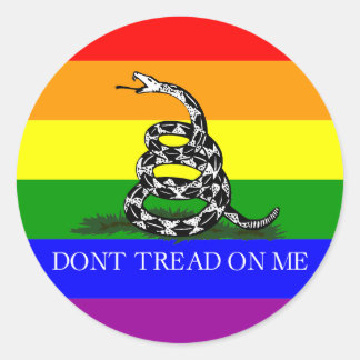 LGBT Gadsden Ronde Sticker