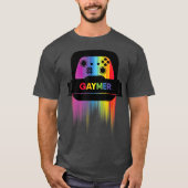 LGBT Gamer Gaymer T Gay Pride Rainbow Gamepad T-shirt (Voorkant)