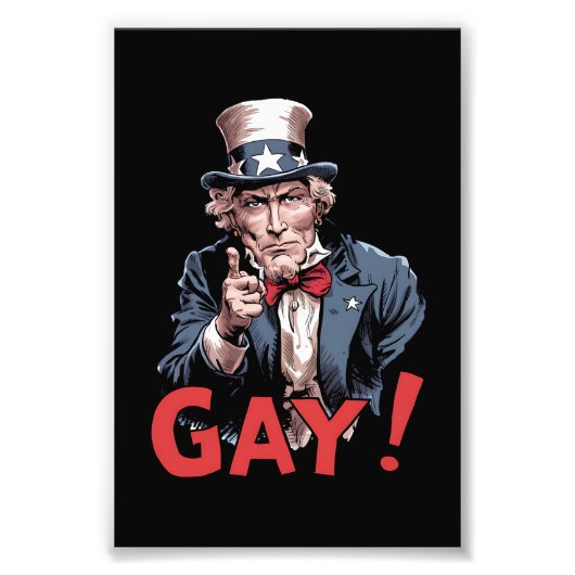 LGBT Gay Ally Pride Maand Grappig Foto Afdruk (Voorkant)