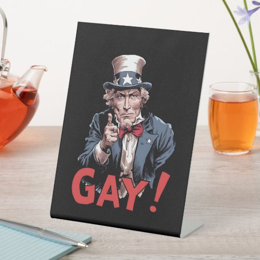 LGBT Gay Ally Pride Maand Grappig Reclamebord Met Voetstuk (Insitu)