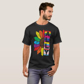 Lgbt Gay Ally Sunflower Rainbow Pride Flag Men Wom T-shirt (Voorkant volledig)