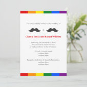 LGBT Gay Bruiloft snorren Regenboog Kaart (Staand voorkant)