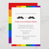 LGBT Gay Bruiloft snorren Regenboog Kaart (Voorkant / Achterkant)