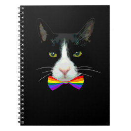 LGBT Gay Cat met Stropdas voor regenboogbogen Notitieboek