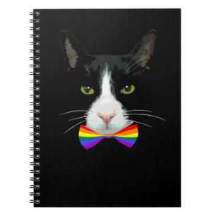 LGBT Gay Cat met Stropdas voor regenboogbogen Notitieboek