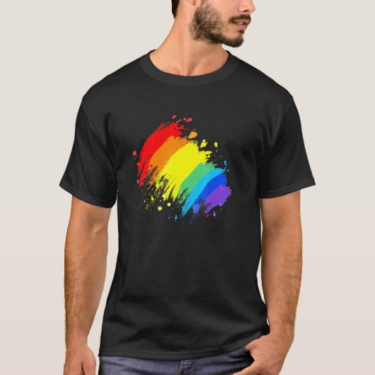 Lgbt Gay Lesbian Csd Pride Splash T-shirt (Voorkant)