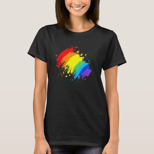 Lgbt Gay Lesbian Csd Pride Splash T-shirt (Voorkant)