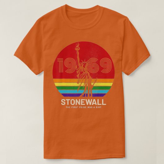 LGBT Gay Lesbian Pride 50e Jubileum Pride Mont T-shirt (Design voorkant)