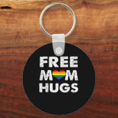 LGBT Gay Lesbian Pride Free Mam Hugs Sleutelhanger (Voorkant)