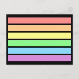LGBT Gay Pastel Pride Rainbow Flag Colors Briefkaa Briefkaart