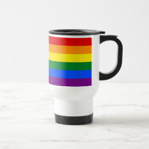 LGBT Gay Pride 6-Stripe regenboogvlag Reisbeker