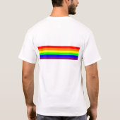 LGBT Gay Pride Basic 6 Kleur Regenboog T-shirt (Achterkant)