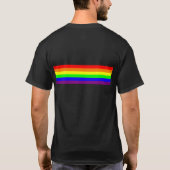 LGBT Gay Pride Basic 6 Kleur Regenboog T-shirt (Achterkant)