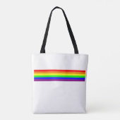 LGBT Gay Pride Basic 6 Kleur Regenboog Tote Bag (Achterkant)