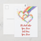 Lgbt Gay Pride Beauful Rainbow Hearts & Quote Briefkaart (Voorkant / Achterkant)