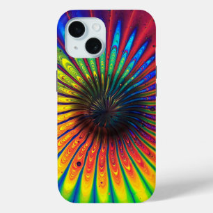 LGBT Gay Pride Bloem Vloeibare Kunst Bloem Cool iPhone 15 Case