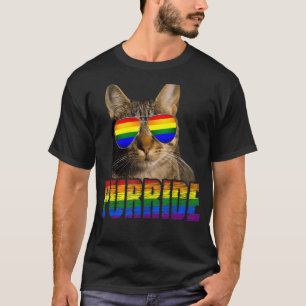 Lgbt Gay Pride Cat Purride Cat Lgbetq Mannen Vrouw T-shirt