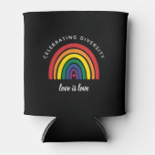 LGBT Gay Pride die diversity Love vieren Blikjeskoeler (Voorkant)